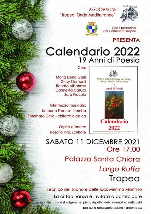 Il nostro Calendario Artistico 2022